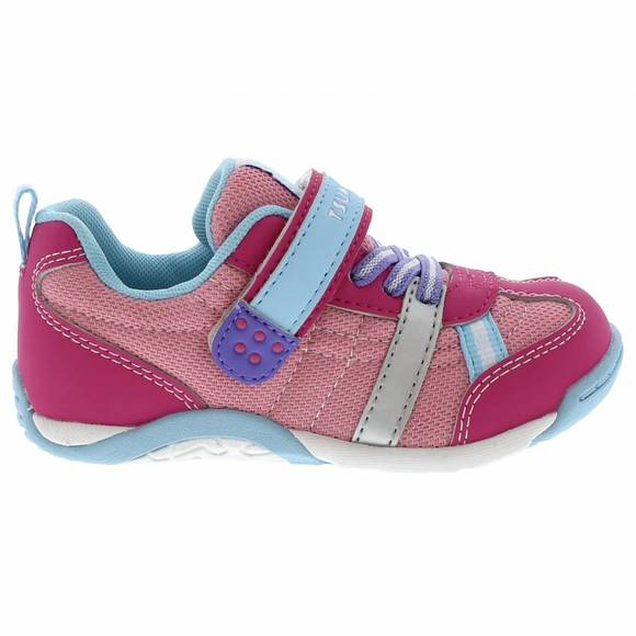 NEW TSUKIHOSHI kid's kaz sneakers in fucshia/light blue - Picture 3 of 7